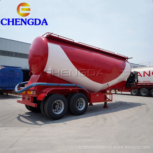 Chengda 54000kg مسحوق المسحوق المنقولة Q235 الكربون الصلب الأسمنت نصف مقطورة للبيع